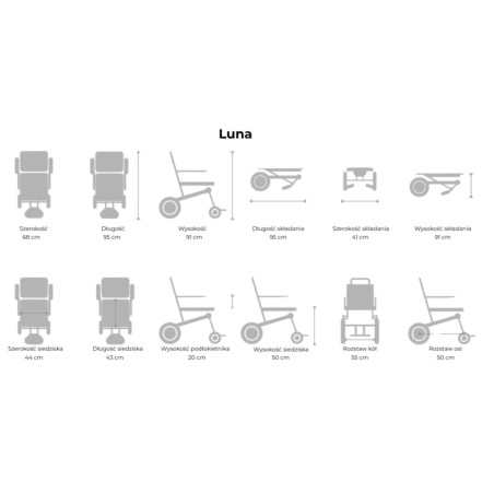 Elektryczny wózek inwalidzki Medilife Luna z certyfikatem lotniczym